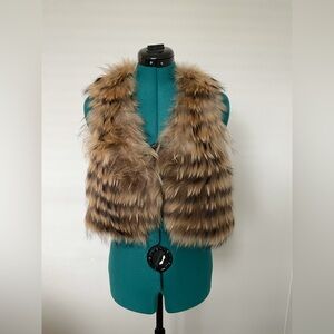 Carolina Herrera Raccoon Fur Cropped Vest